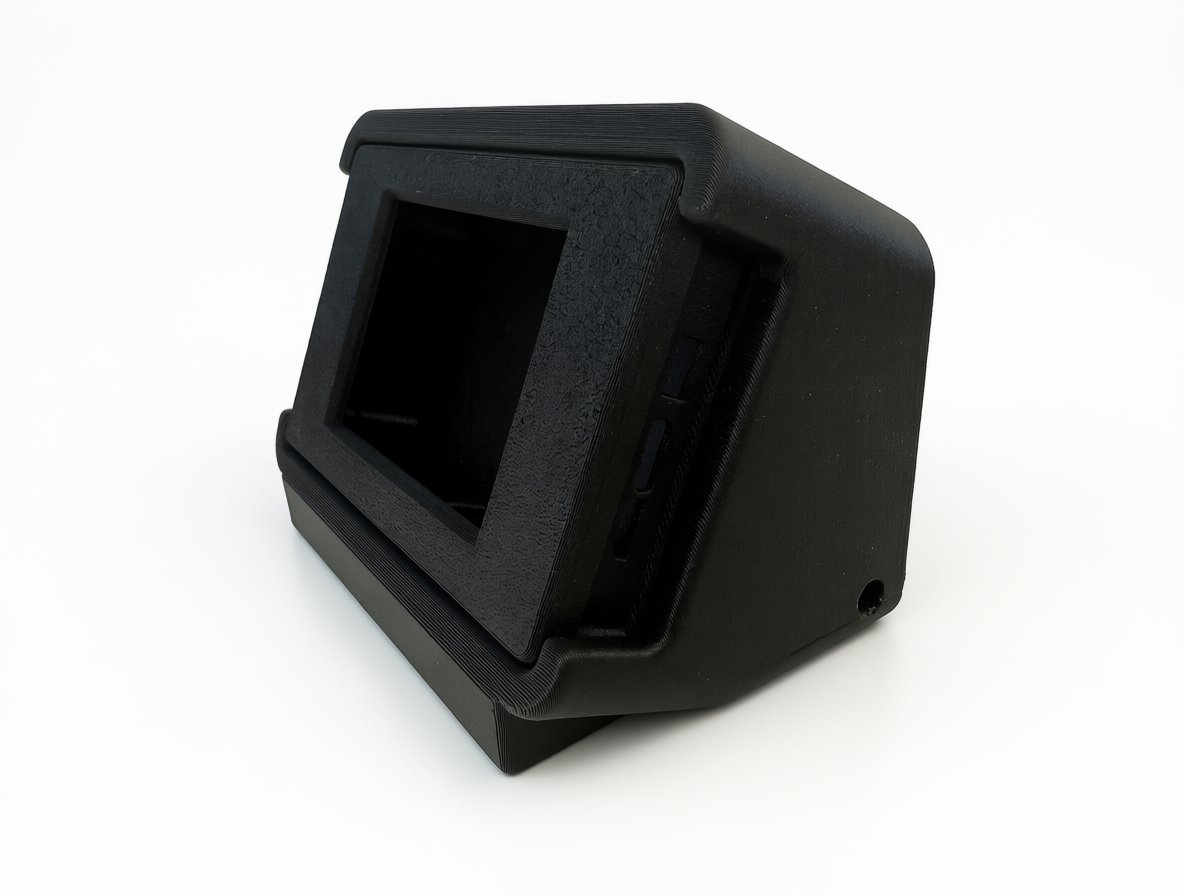 Retro 3D Printed Enclosure Case for ESP32 CYD Ticker with Stand - Image 3